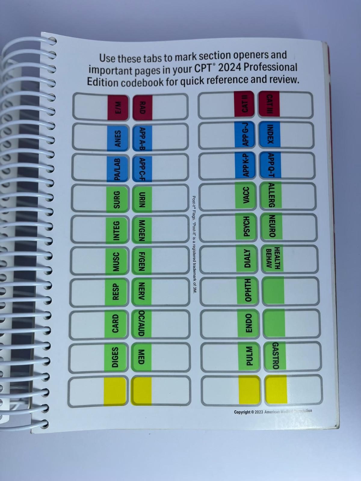 CPT Professional Edition 2024 Codebook From American Medical Association Spiral