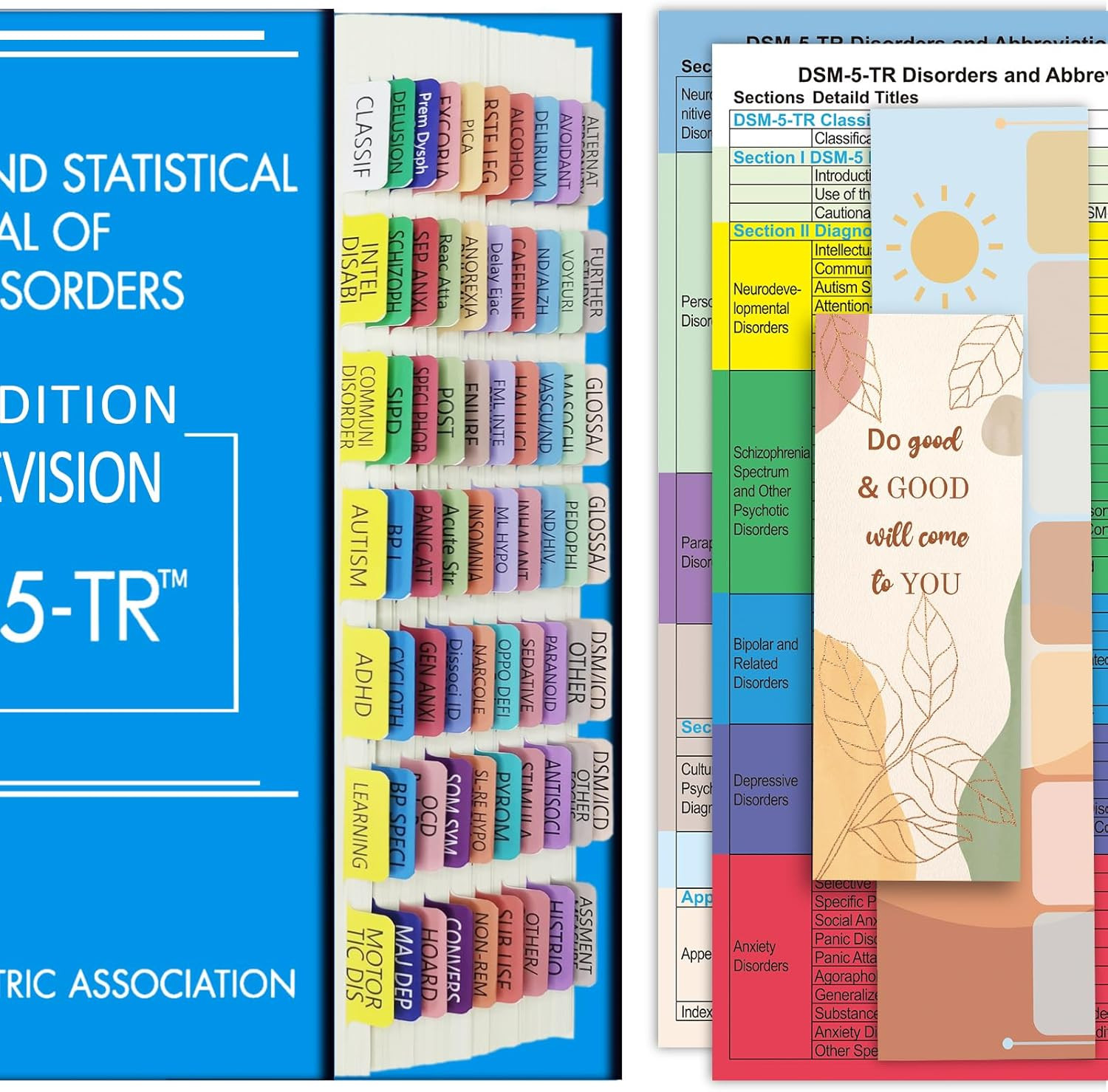 2022 New DSM-5-TR Index Tabs, Color-Coded and Laminated DSM-V TR Tabs, Including
