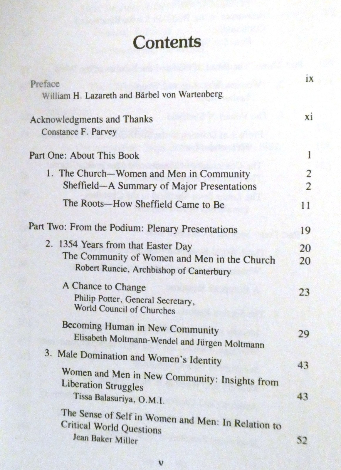 The Community of Women and Men in the Church Parvey PB 1983