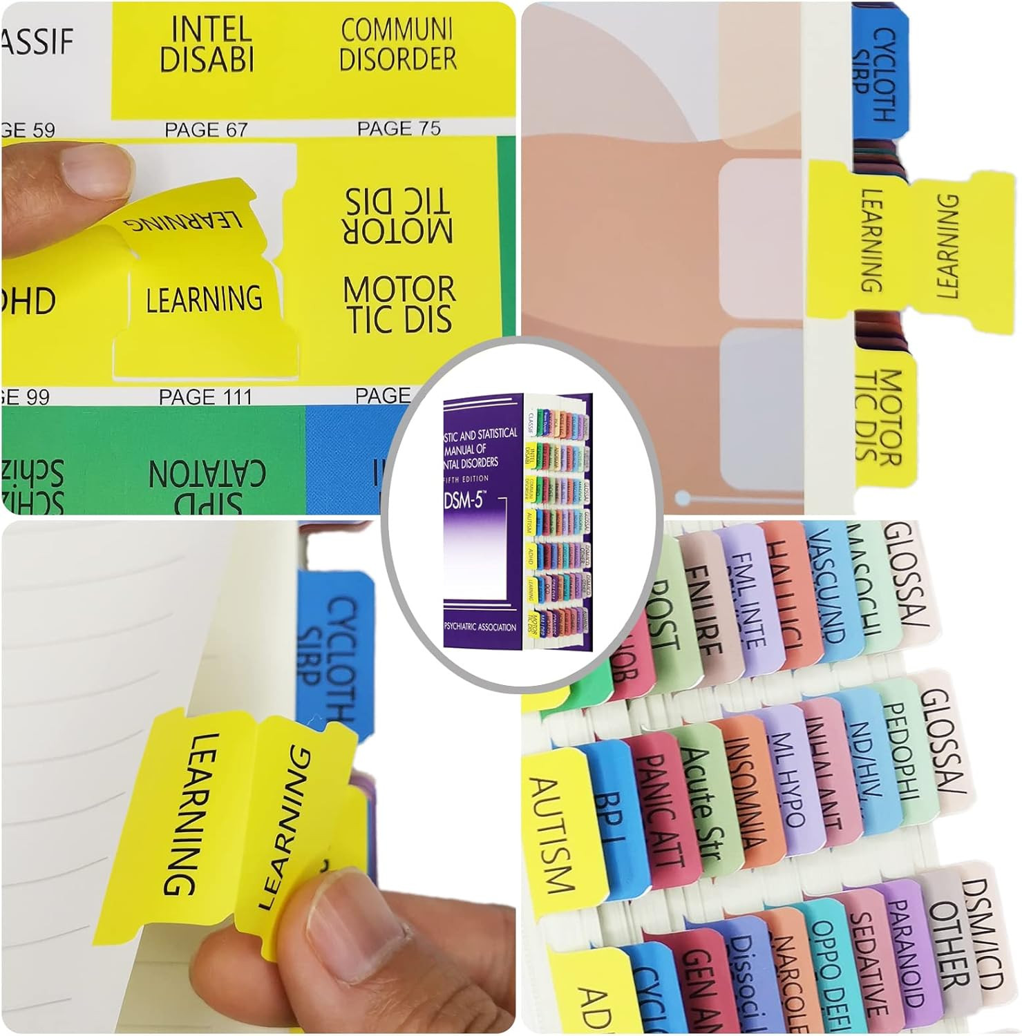 2022 New DSM-5-TR Index Tabs, Color-Coded and Laminated DSM-V TR Tabs, Including
