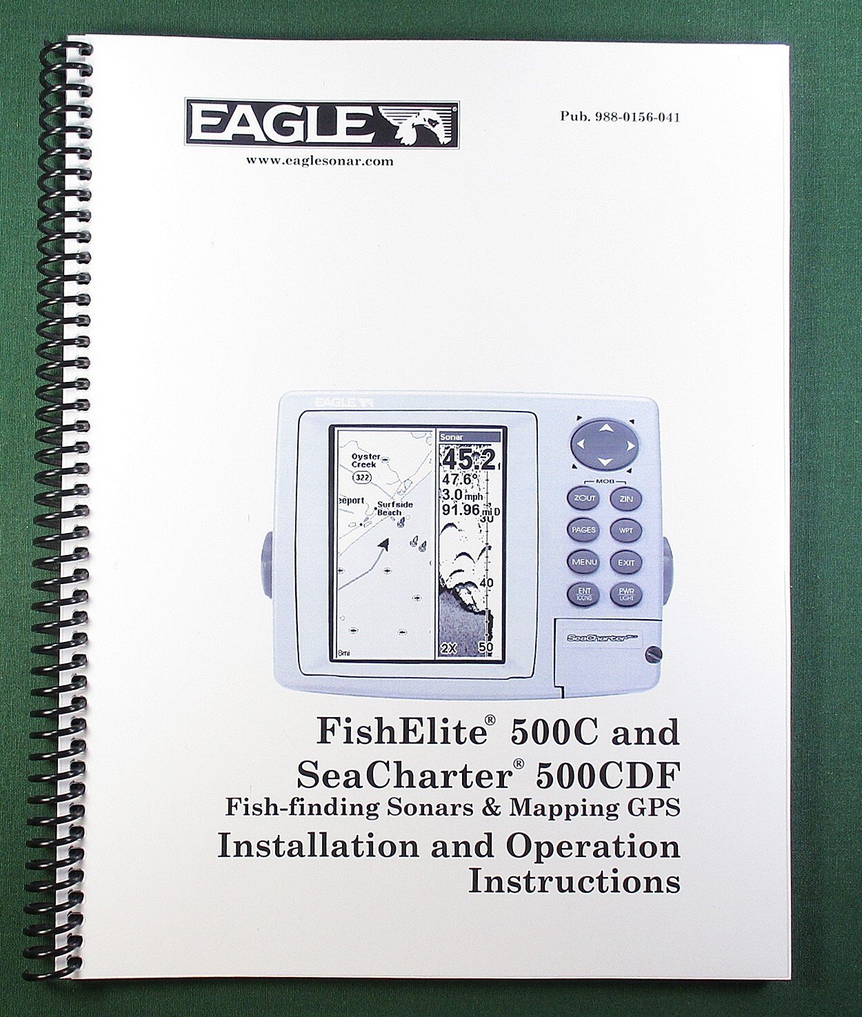 Eagle FishElite 500c Instruction Manual: 204 Pages & Protective Covers!