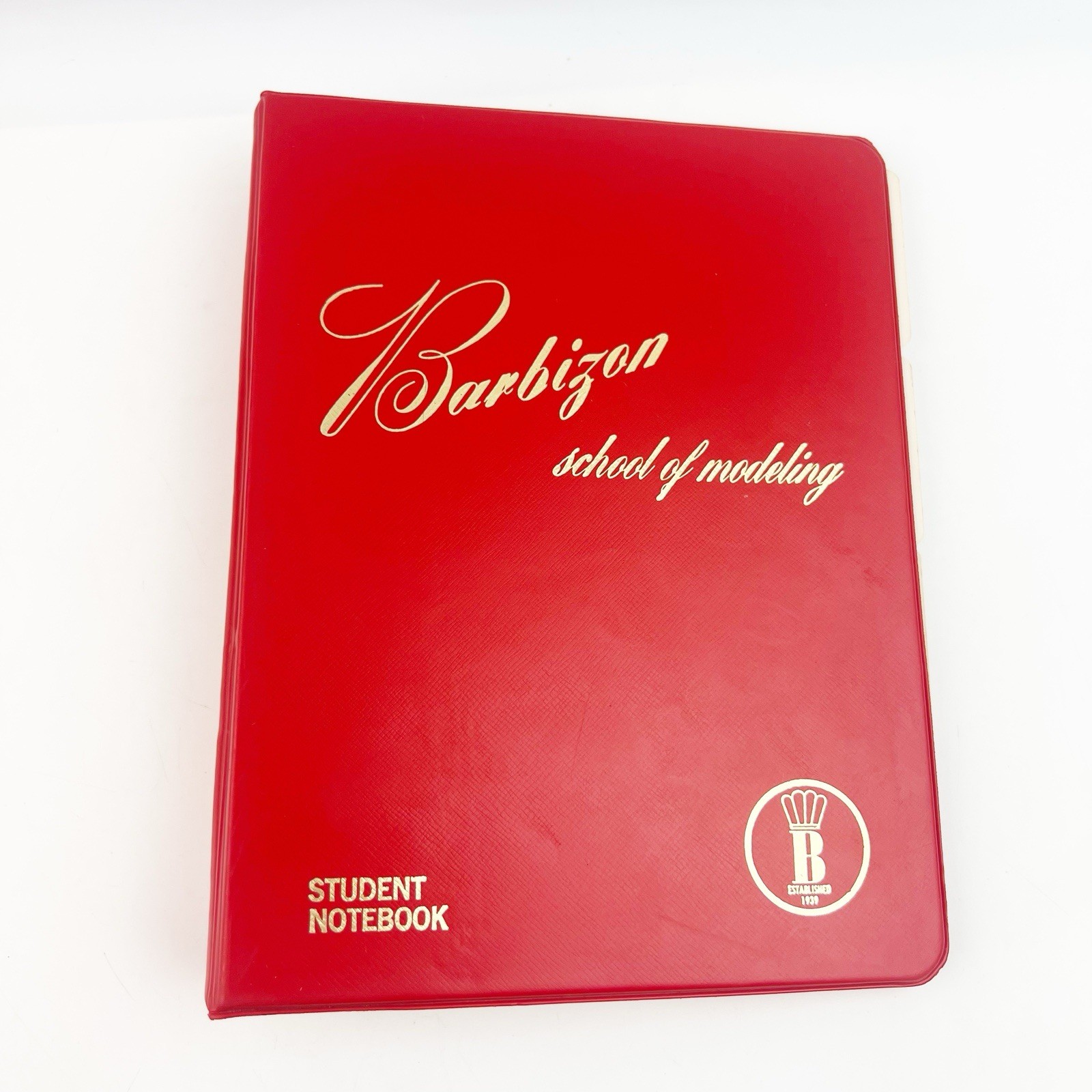 Vintage 60s/70s Barbizon Modeling Red Student Notebook Binder Instruction Pages