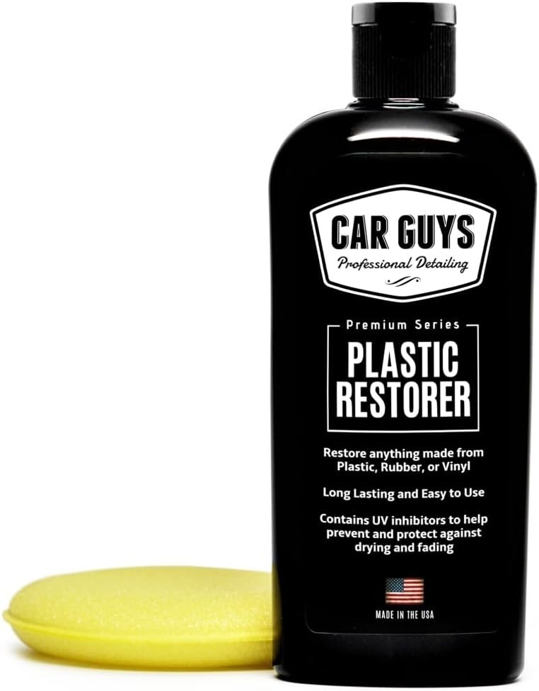 CAR GUYS Plastic Restorer. Bring Plastic, Rubber & Vinyl back to Life! 8 oz Kit.