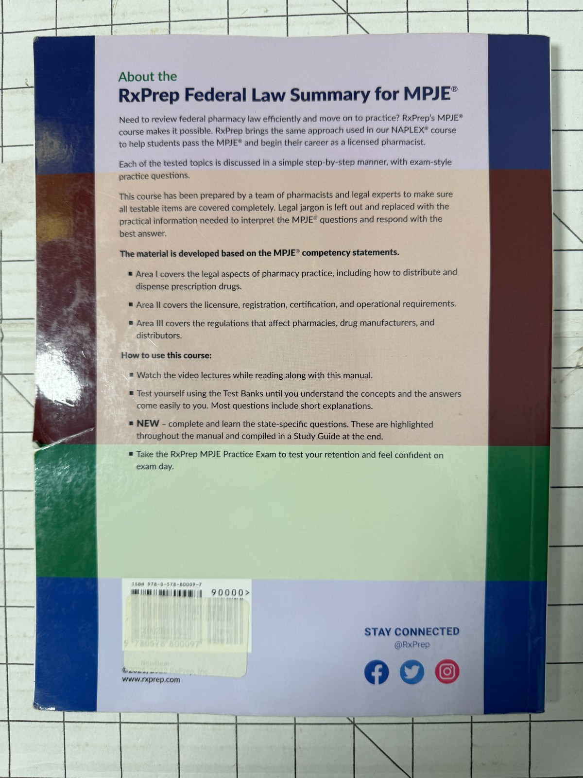 Rxprep Federal Law Summary for MPJE, 7th Edition by RxPrep 2021, Trade Paperback