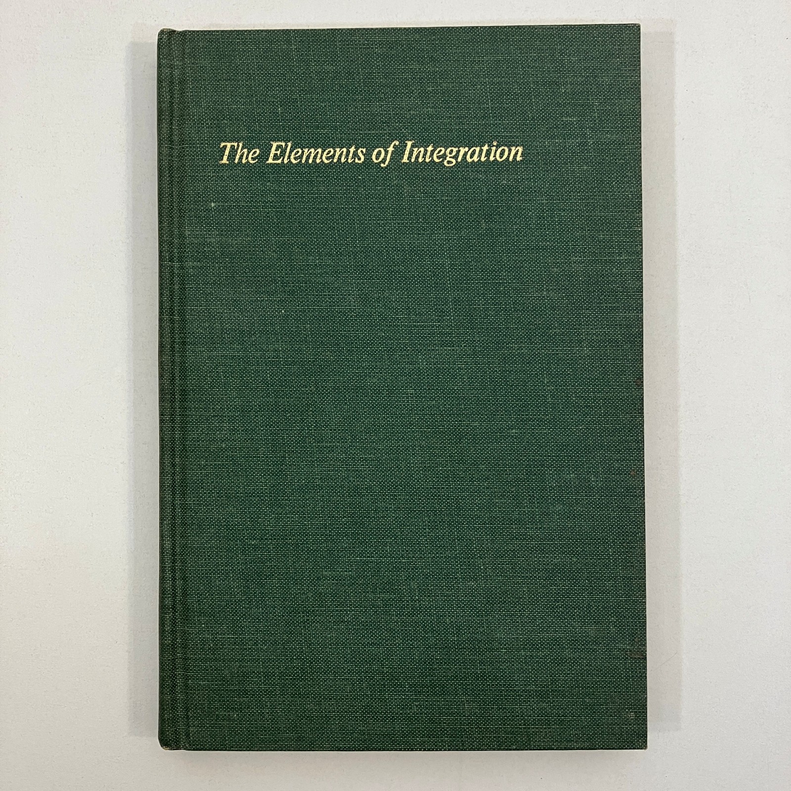 Elements of Integration Robert G Bartle John Wiley & Sons 1966 Math Textbook HC