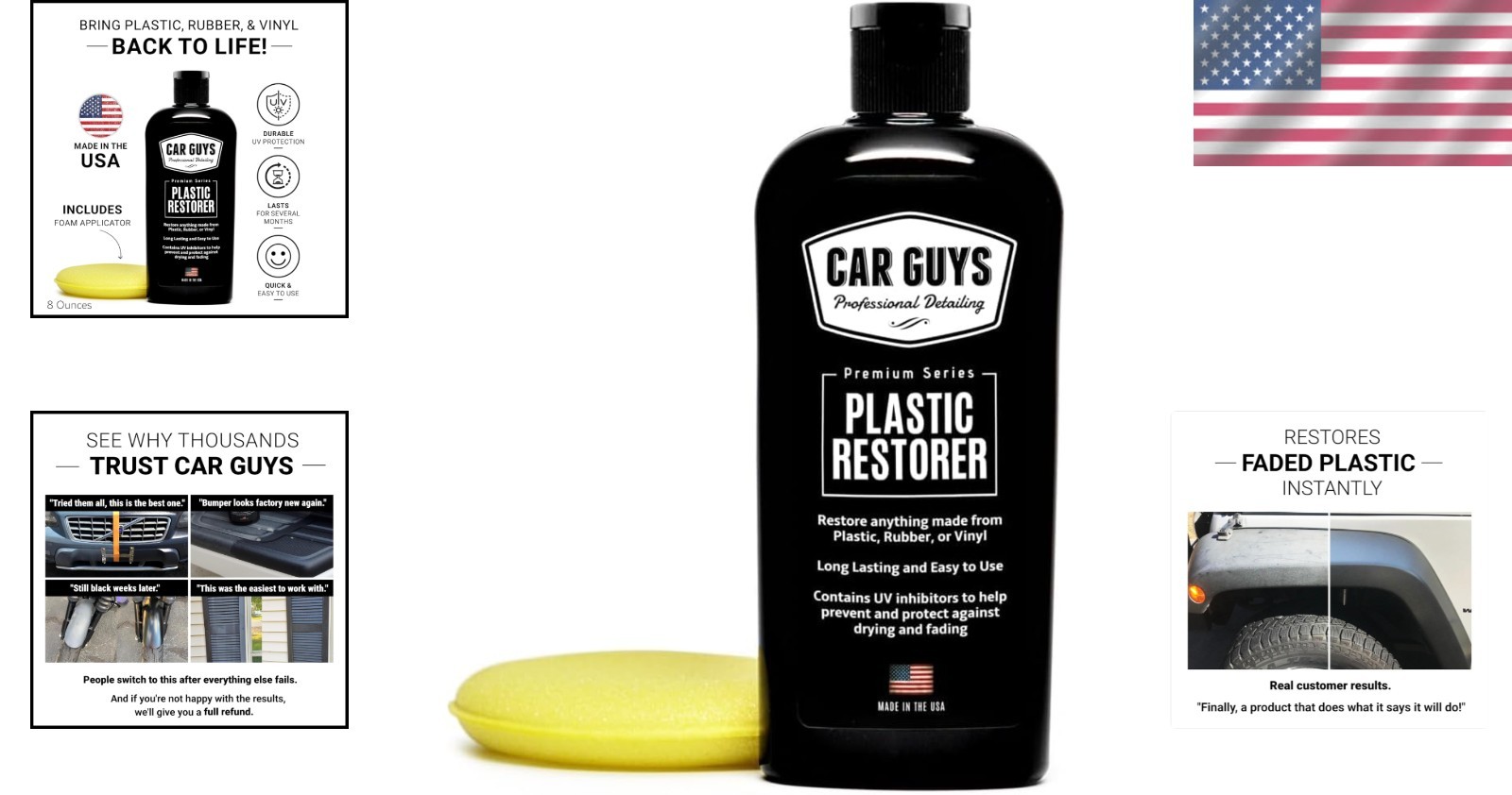 8 Oz User-Friendly Plastic Restorer – No Oily Mess, Perfect Finish for Interiors