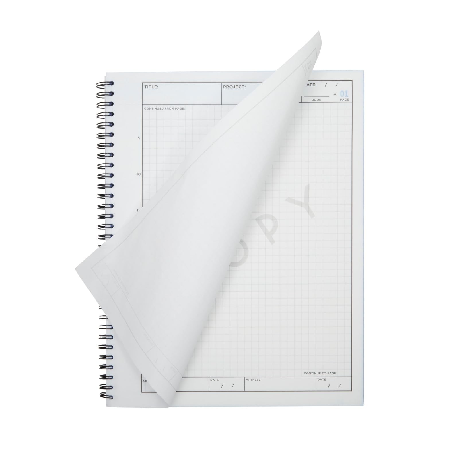 Carbonless Laboratory Notebook with 100 Sheets, Engineering Paper (8.5×11 In,…