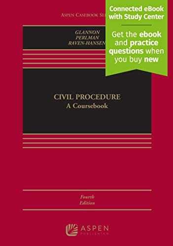 Civil Procedure: A Coursebook – Hardcover, by Glannon Joseph W.; – Very Good j