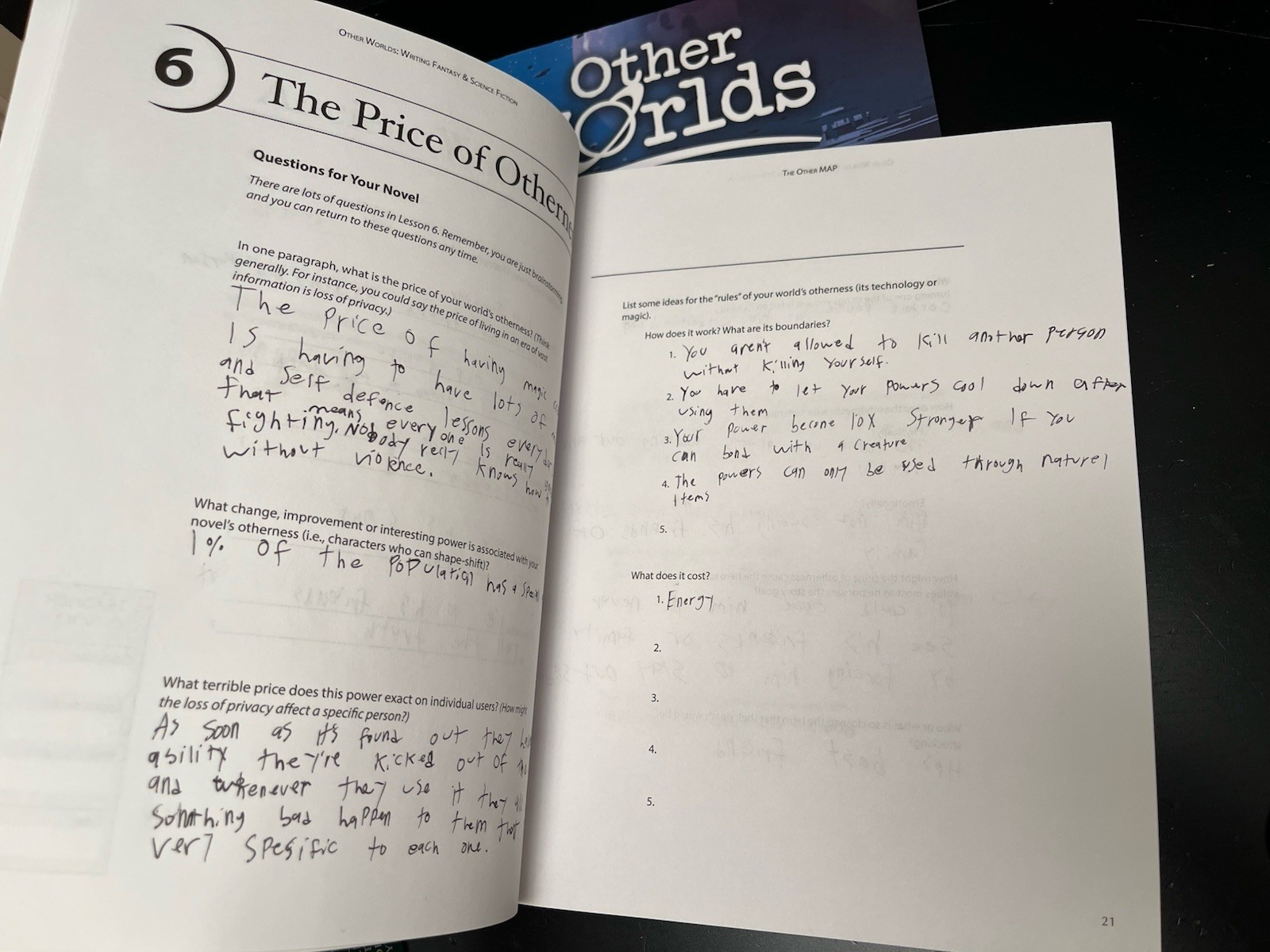 Other Worlds Portal Writing Curriculum Manual & Workbook Daniel Schwabauer READ