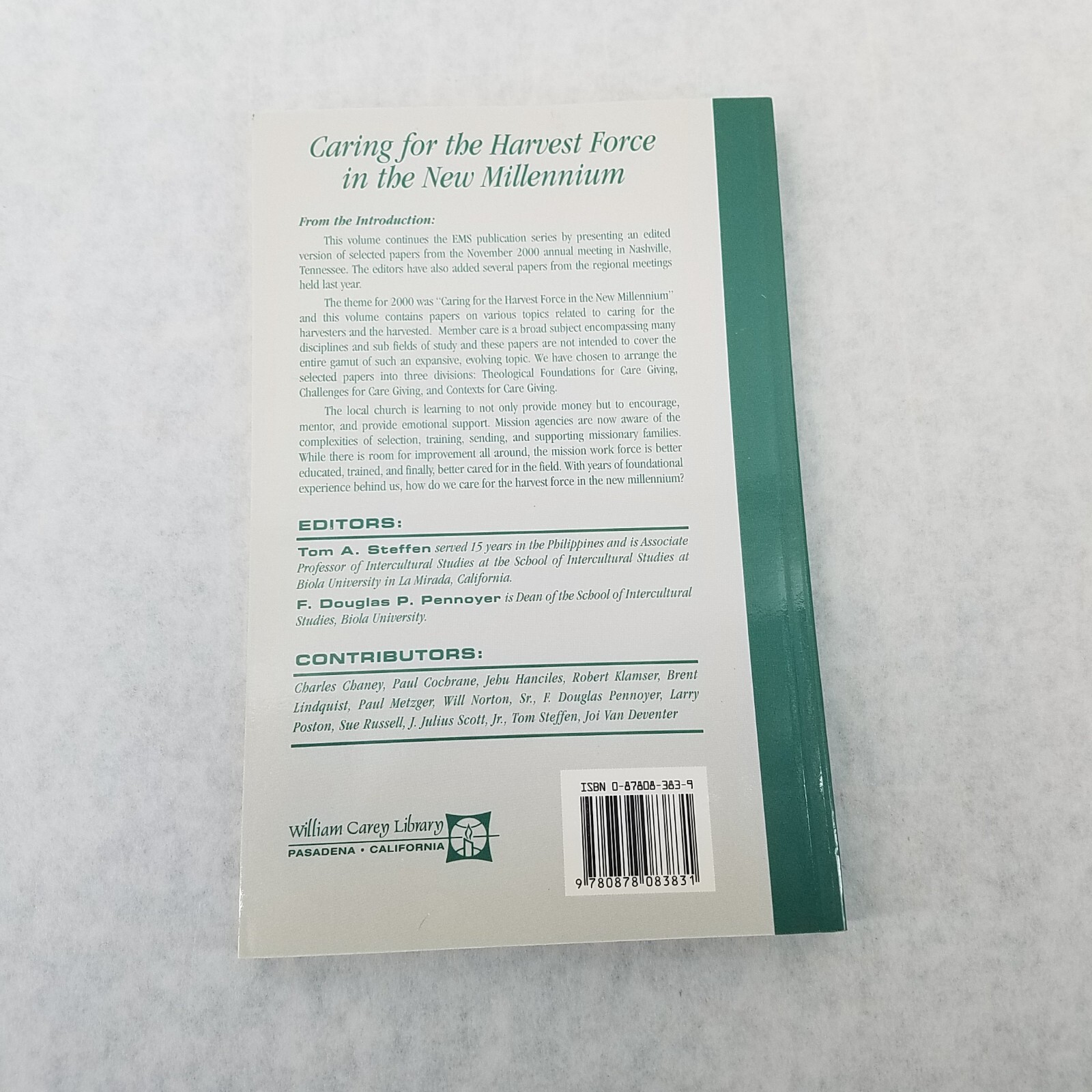 Caring for the Harvest Force in the New Millennium No. 9 Softcover – Tom Steffen
