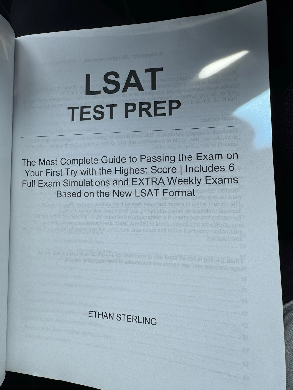 LSAT Test Prep Book 2025 The Ethan Sterling Series 6 Full Practice Tests Used