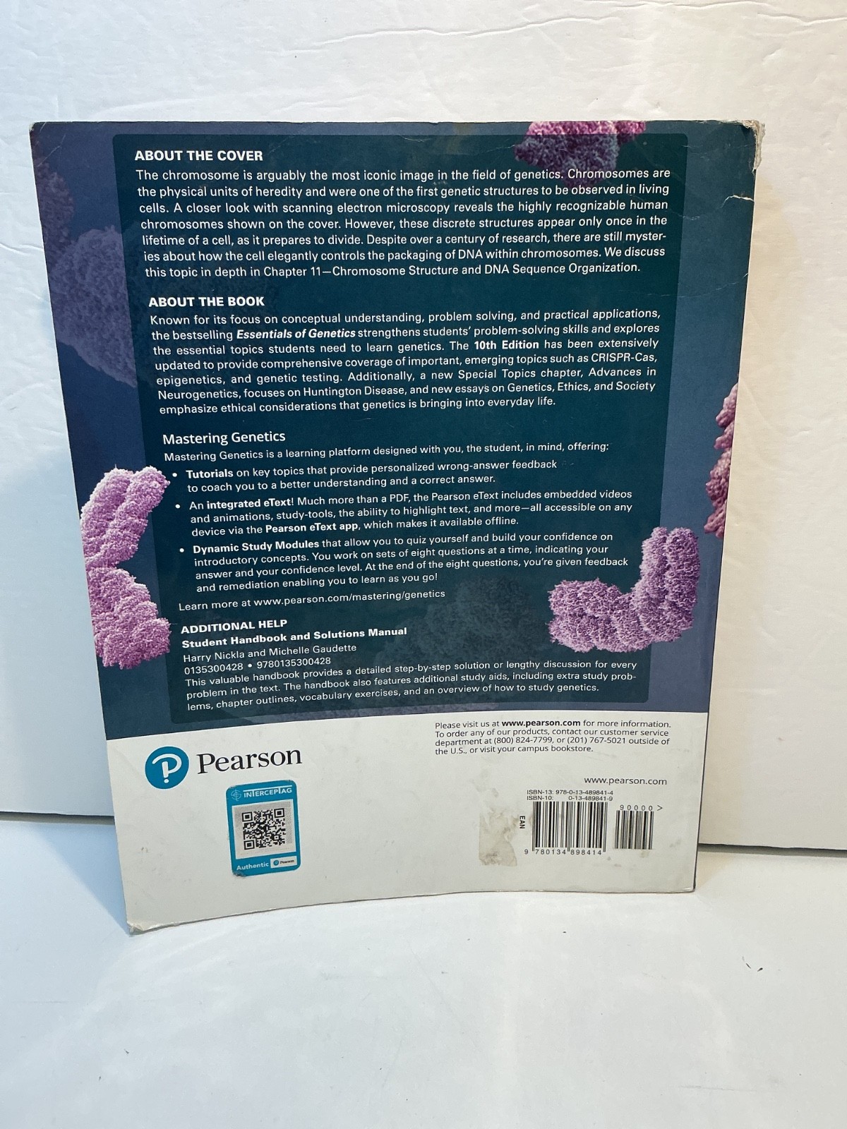 Essentials of Genetics 10th Edition by William Klug (WATER DAMAGE)