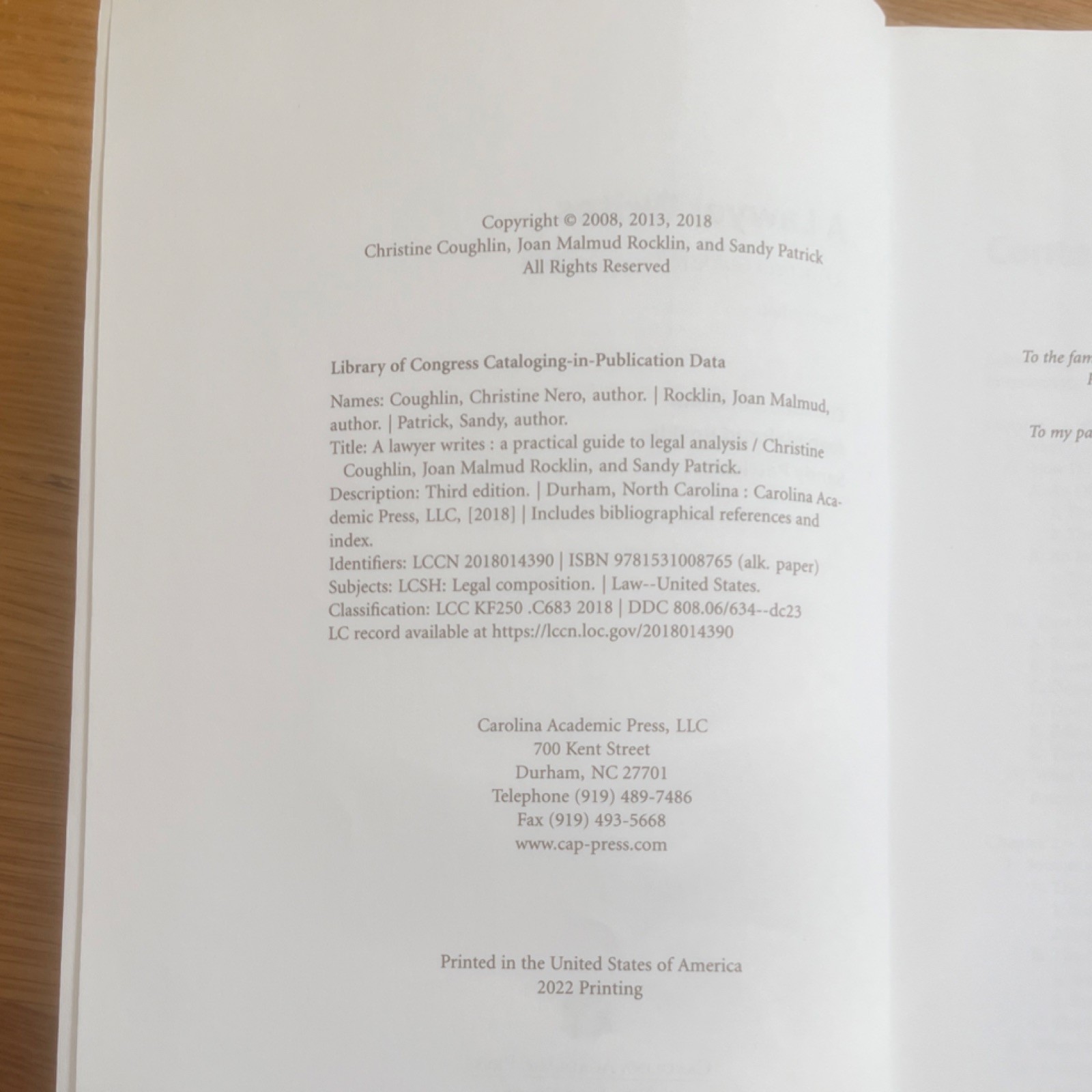 Carolina Academic Press Lawyer Writes Third Edition Paperback Coughlin