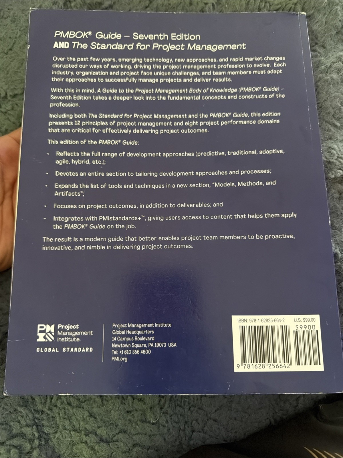 PMBOK® Guide To The Project -7th Edition Paperback Very g -C-8