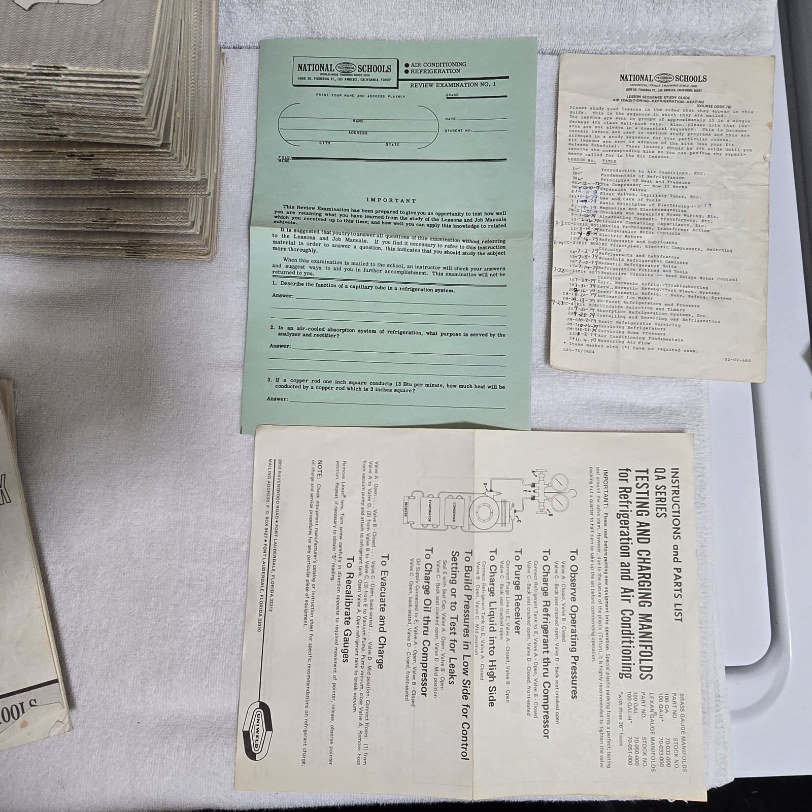 VTG National Technical Schools Air Conditioning Refrigeration HVAC Course Books