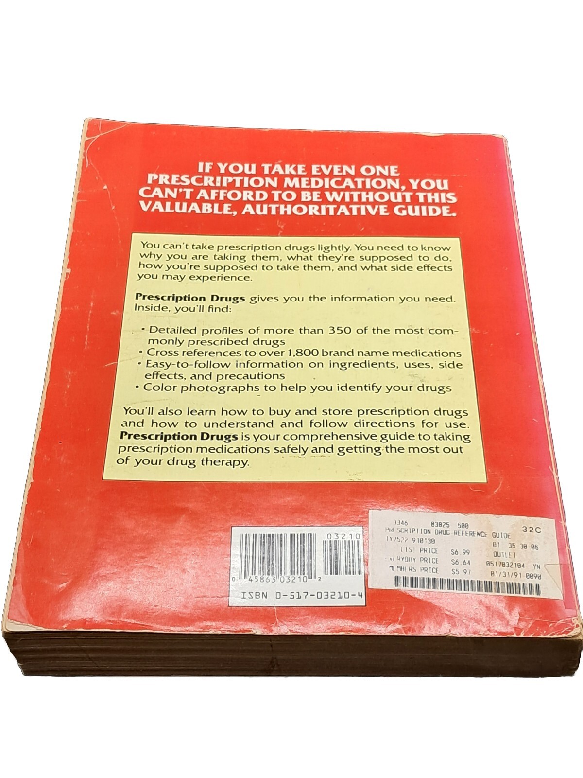 Consumer Guide Prescription Drugs 1990 Book 448 Pages