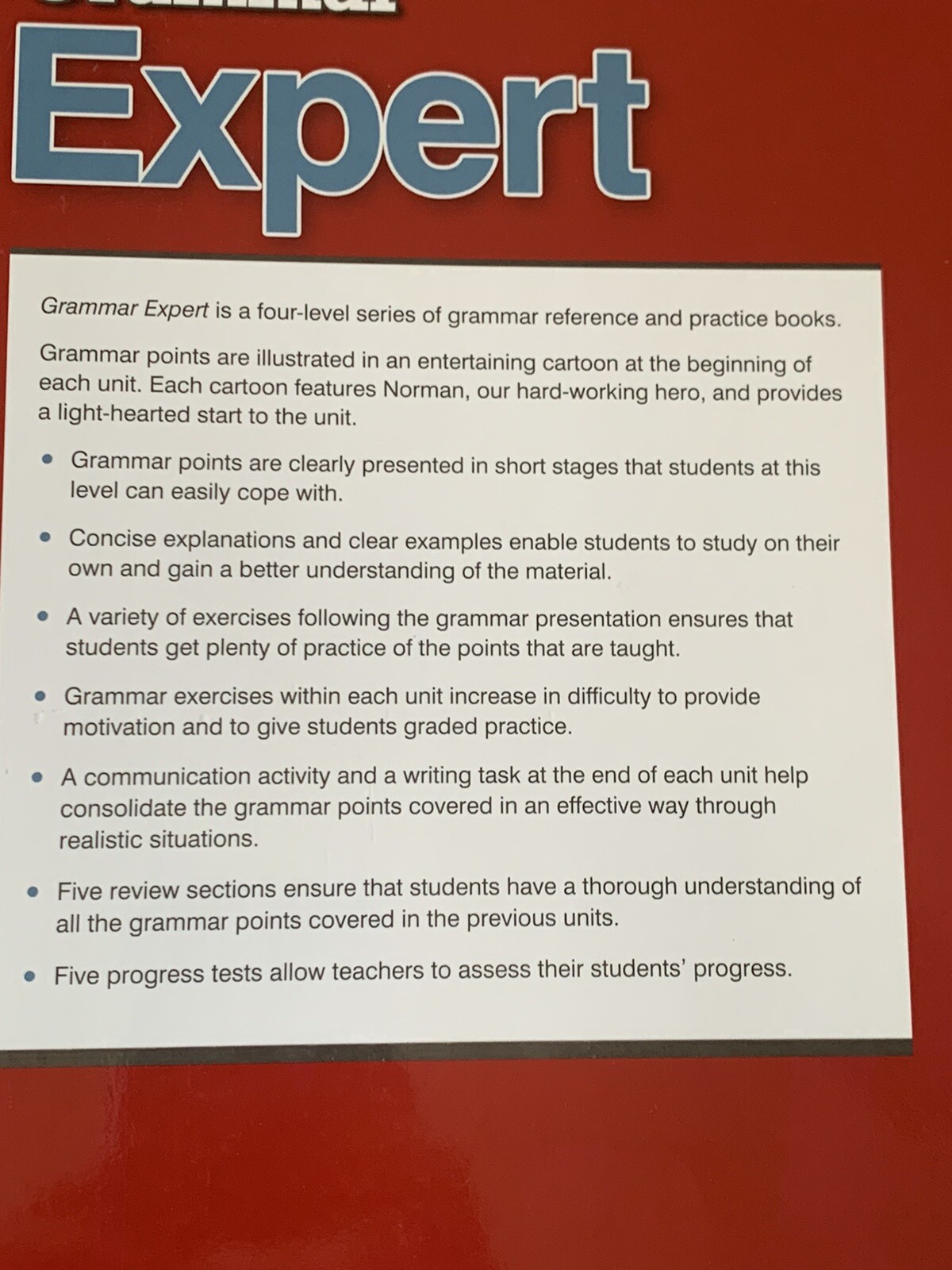 GRAMMAR EXPERT Book 3 ESL Advanced Grammar and Writing Skills Like New Condition