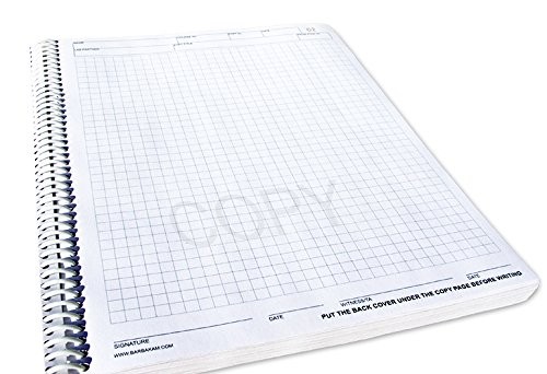 Spiral Bound Carbonless Lab Notebook 200 Pages with Graph Paper and Safety Rules