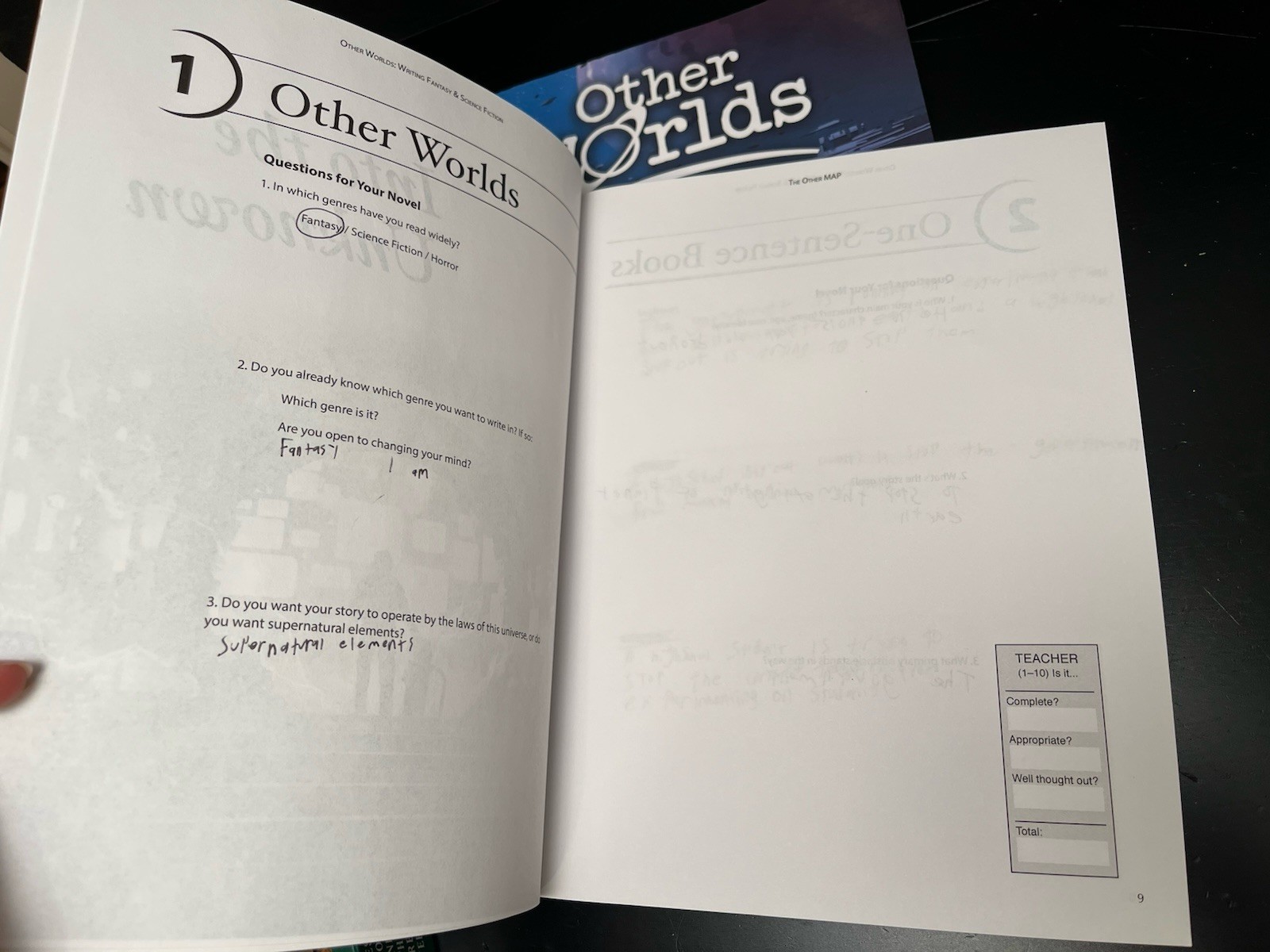 Other Worlds Portal Writing Curriculum Manual & Workbook Daniel Schwabauer READ