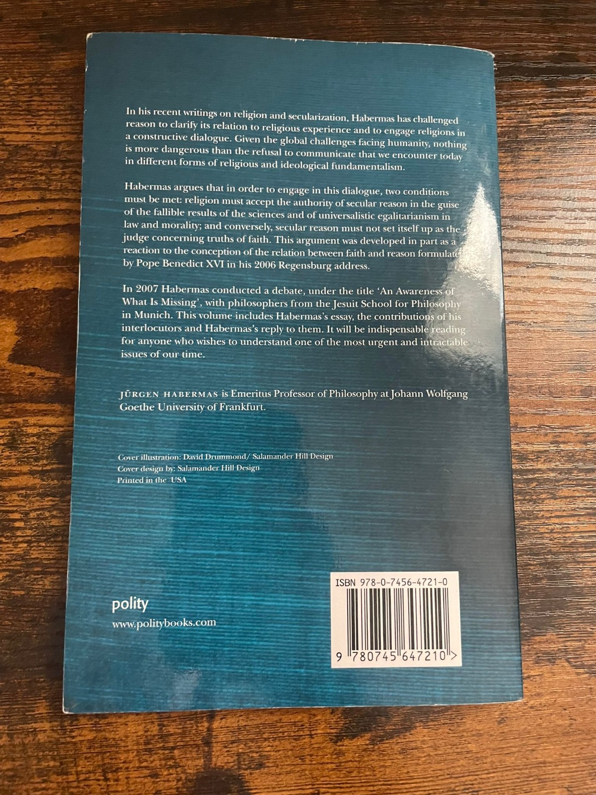 Awareness of What Is Missing : Faith and Reason in a Post-Secular Age by Jürgen
