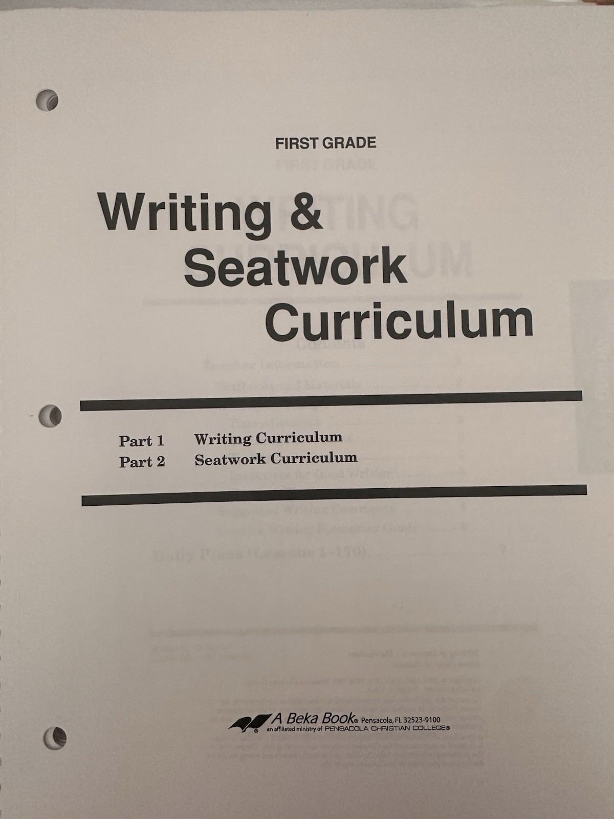 A Beka Book Writing & Seatwork 1