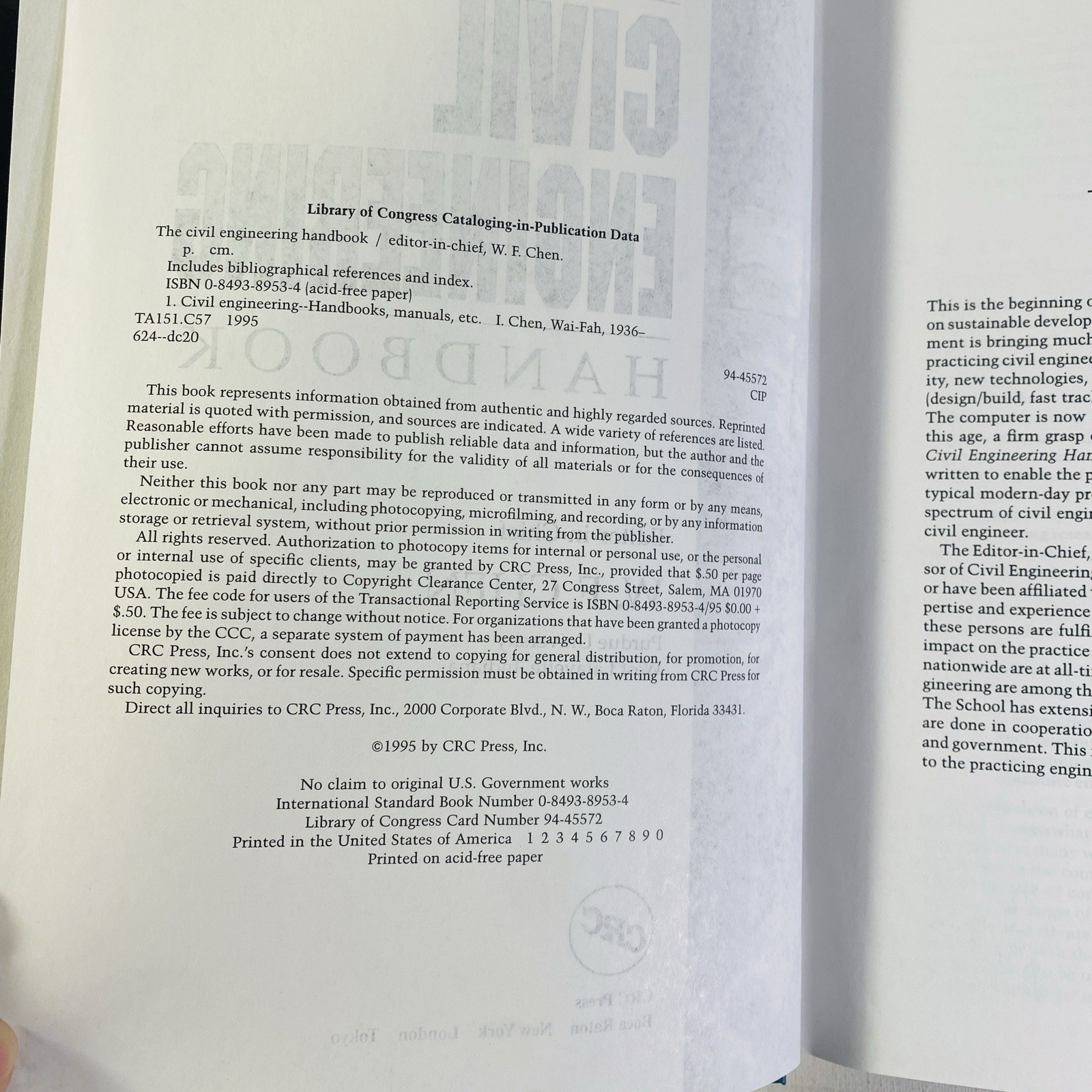 New Directions in Civil Engineering Ser.: Civil Engineering Handbook by Chen WF