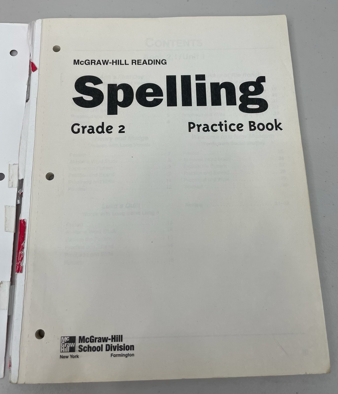 McGraw Hill Reading Spelling Practice Book Grade 2 Unused READ CONDITION