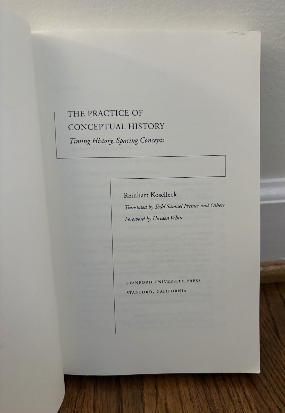 The Practice of Conceptual History -Reinhart Koselleck (2002, Paperback)