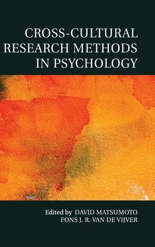 Cross-Cultural Research Methods in Psychology (Culture and Psychology) by , Acce