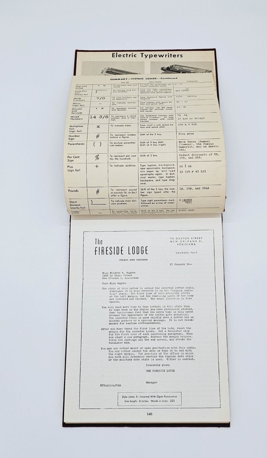 Rowe College Typing 1st Edition Hardcover Textbook Typewriter Instruction Excel