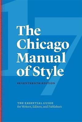 The Chicago Manual of Style, 17th Edition – 9780226287058