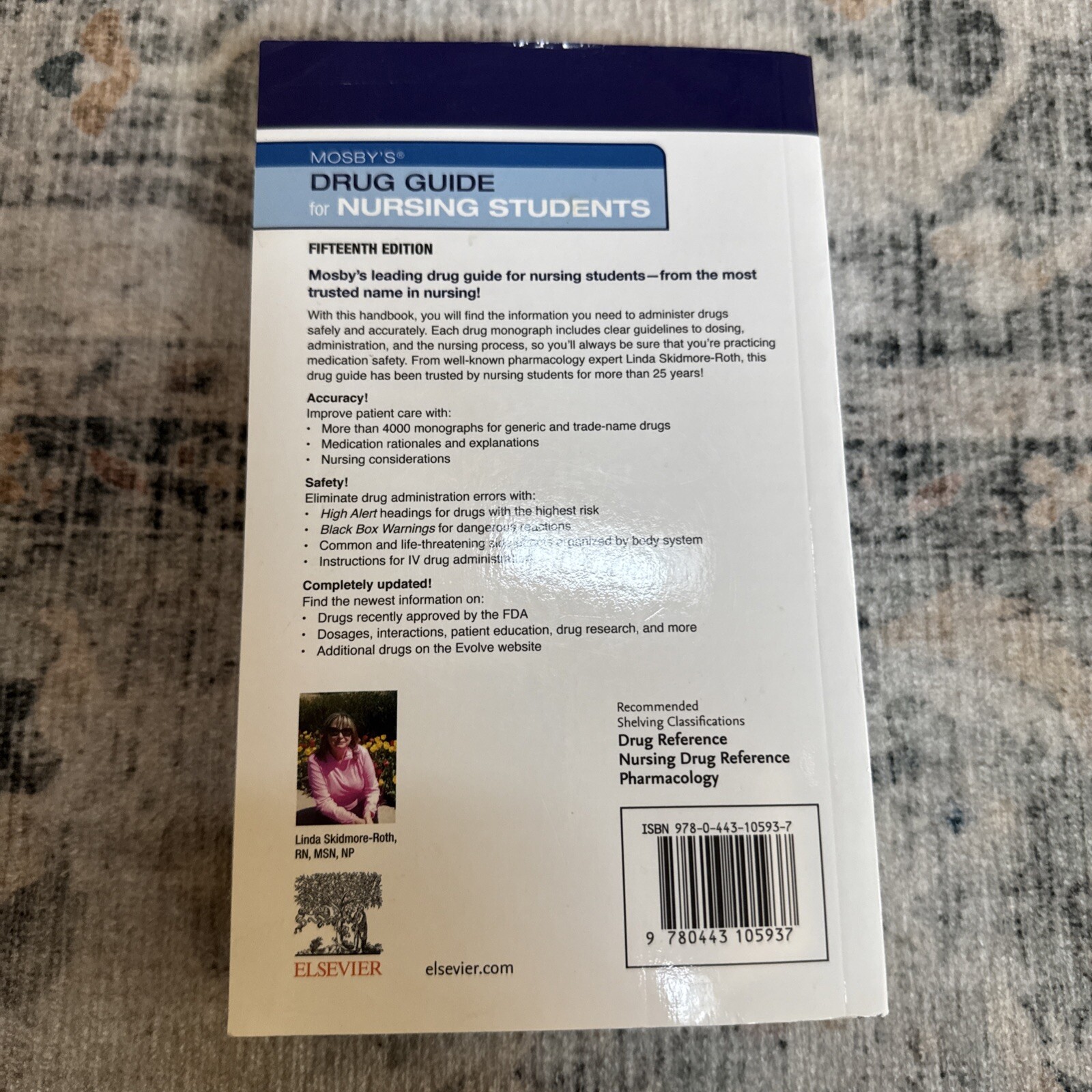 Mosby’s Drug Guide for Nursing Students by Linda Skidmore-Roth (2022, Trade…