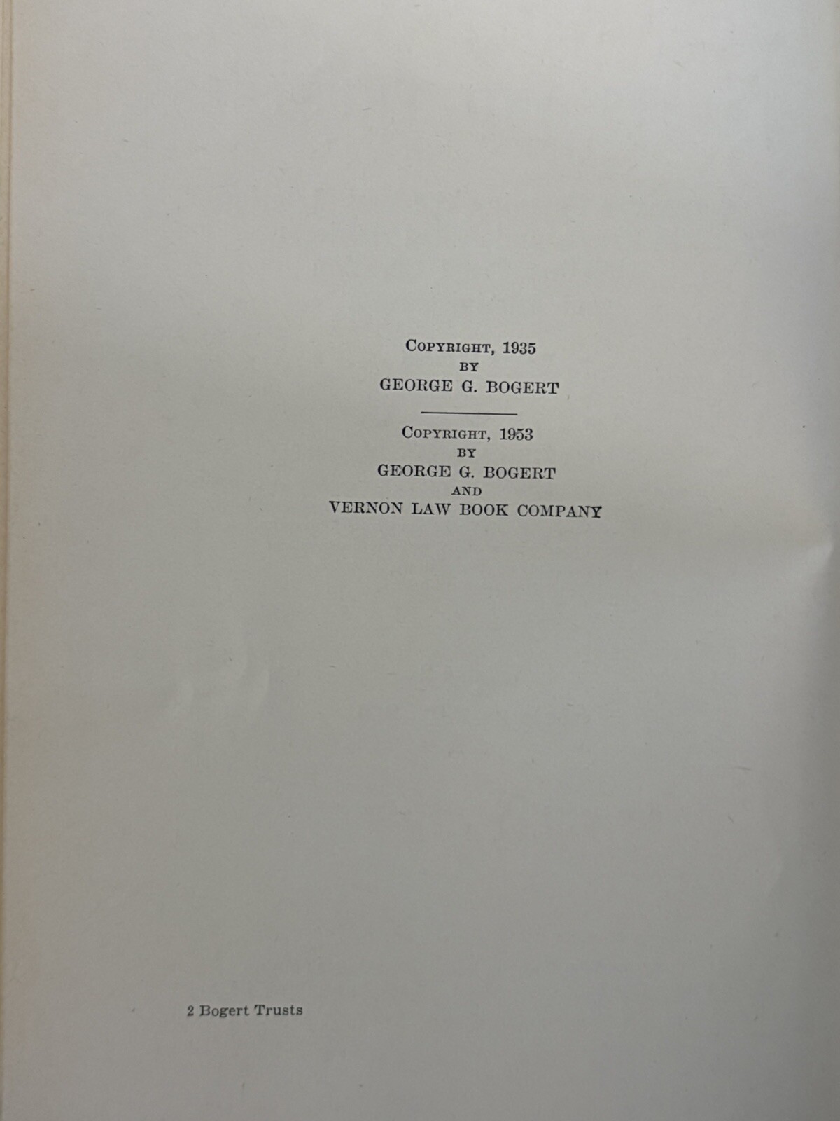 Bogert Trust And Trustees Sections 231 To 360 Copyright 1953