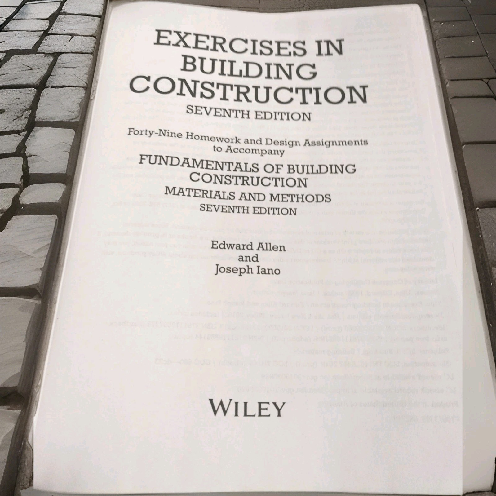 7th Edition Exercises In Building Construction