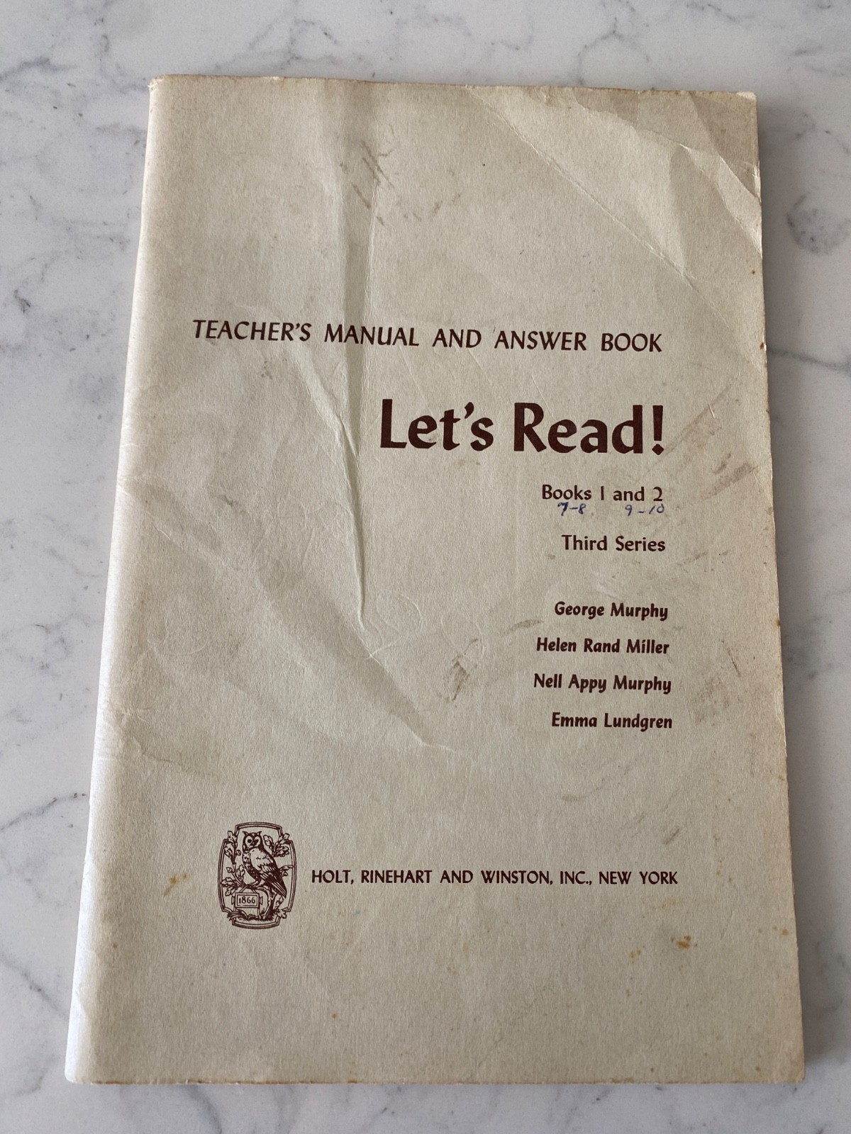 1962 Teacher’s Manual & Answer Book Let’s Read ~ Books 1 & 2 ~ 3rd Series