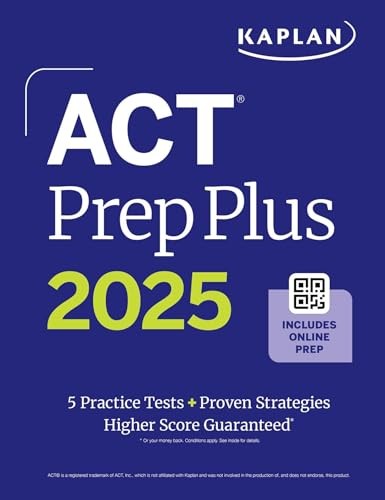 ACT Prep Plus 2025: Study Guide includes 5 Full Length Practice Tests, 100s …