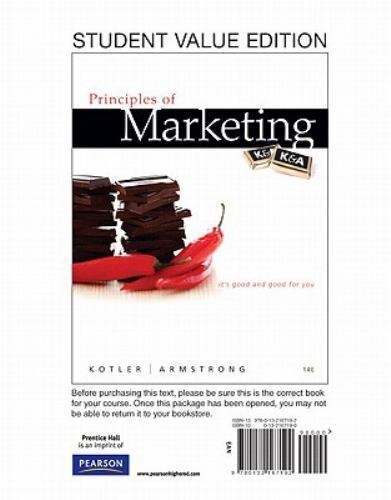 Principles of Marketing by Philip Kotler; Gary Armstrong