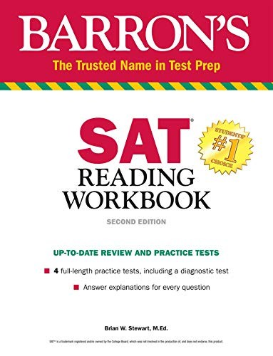 BARRON’S SAT READING WORKBOOK (BARRON’S TEST PREP) By Stewart Brian W. M.ed.