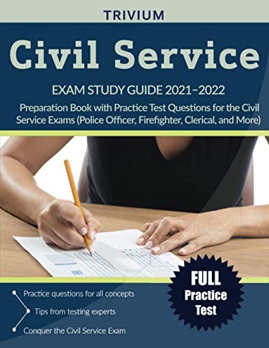 CIVIL SERVICE EXAM STUDY GUIDE 2021-2022: PREPARATION BOOK By Elissa Simon *VG+*
