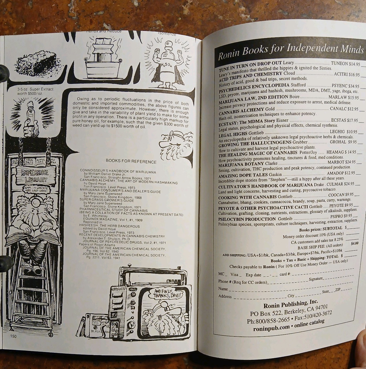 Cannabis Underground Library-Seven Rare Classics, 2000 Ronin Publishing. SC/VG