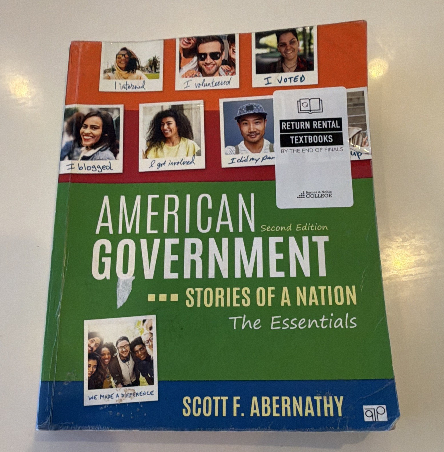 SAGE CQ Press American Government Stories of a Nation Essentials 2nd 2016 PB