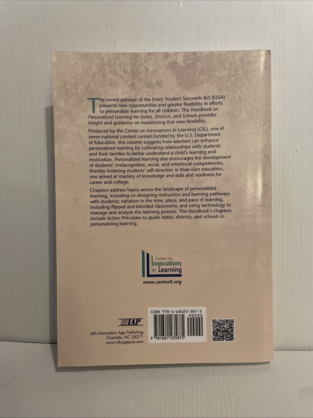 Handbook Personalized Learning State District School Paperback Book 2016 USA