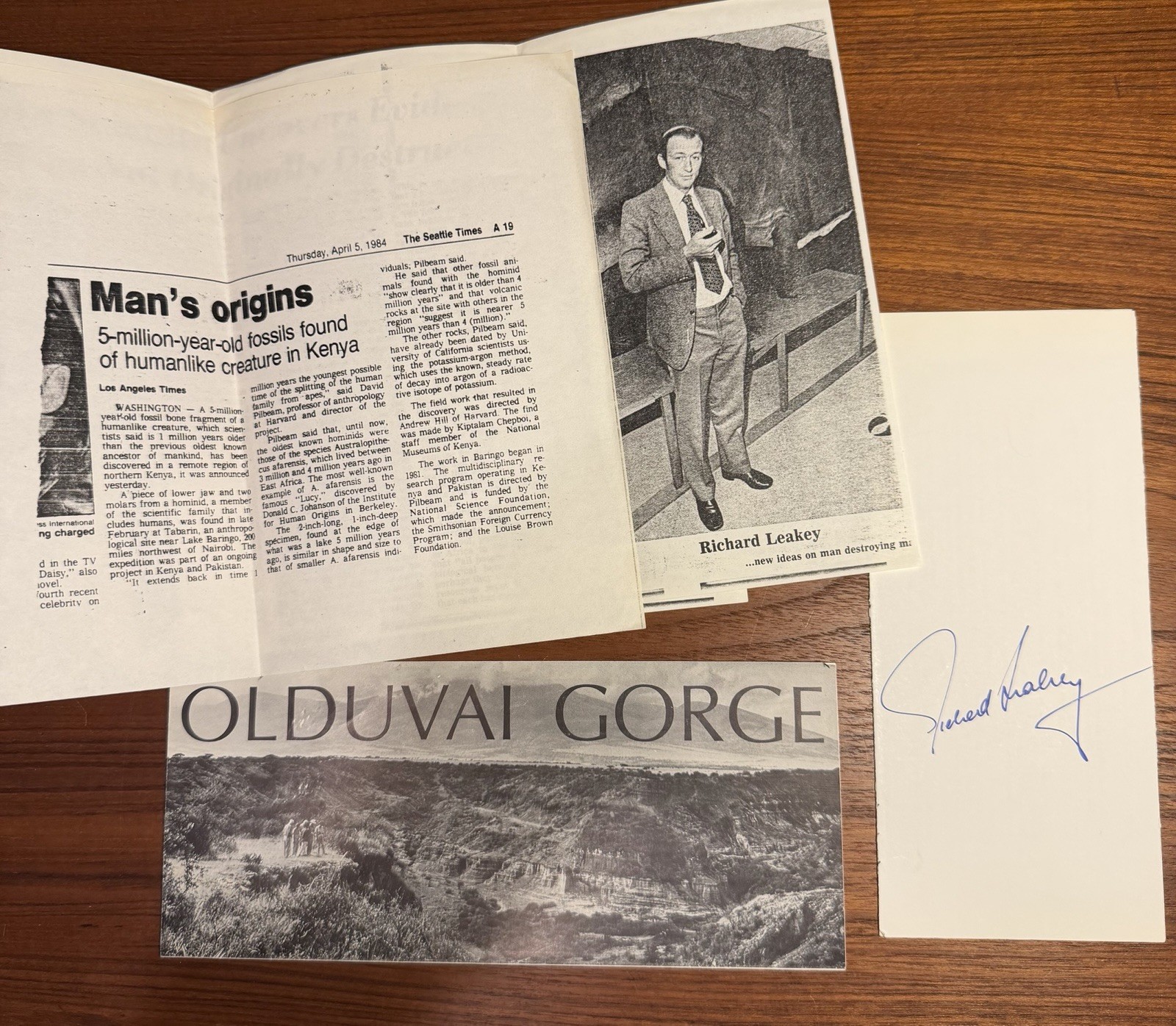 Olduvai Gorge Vol 3 Excavations In Beds I & II 1960-1963 M.D. Leakey SIGNED HCDJ