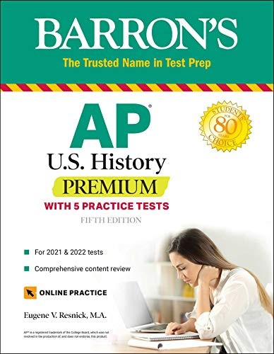 AP US History Premium: With 5 Practice Tests (Barron’s Test Prep) – GOOD