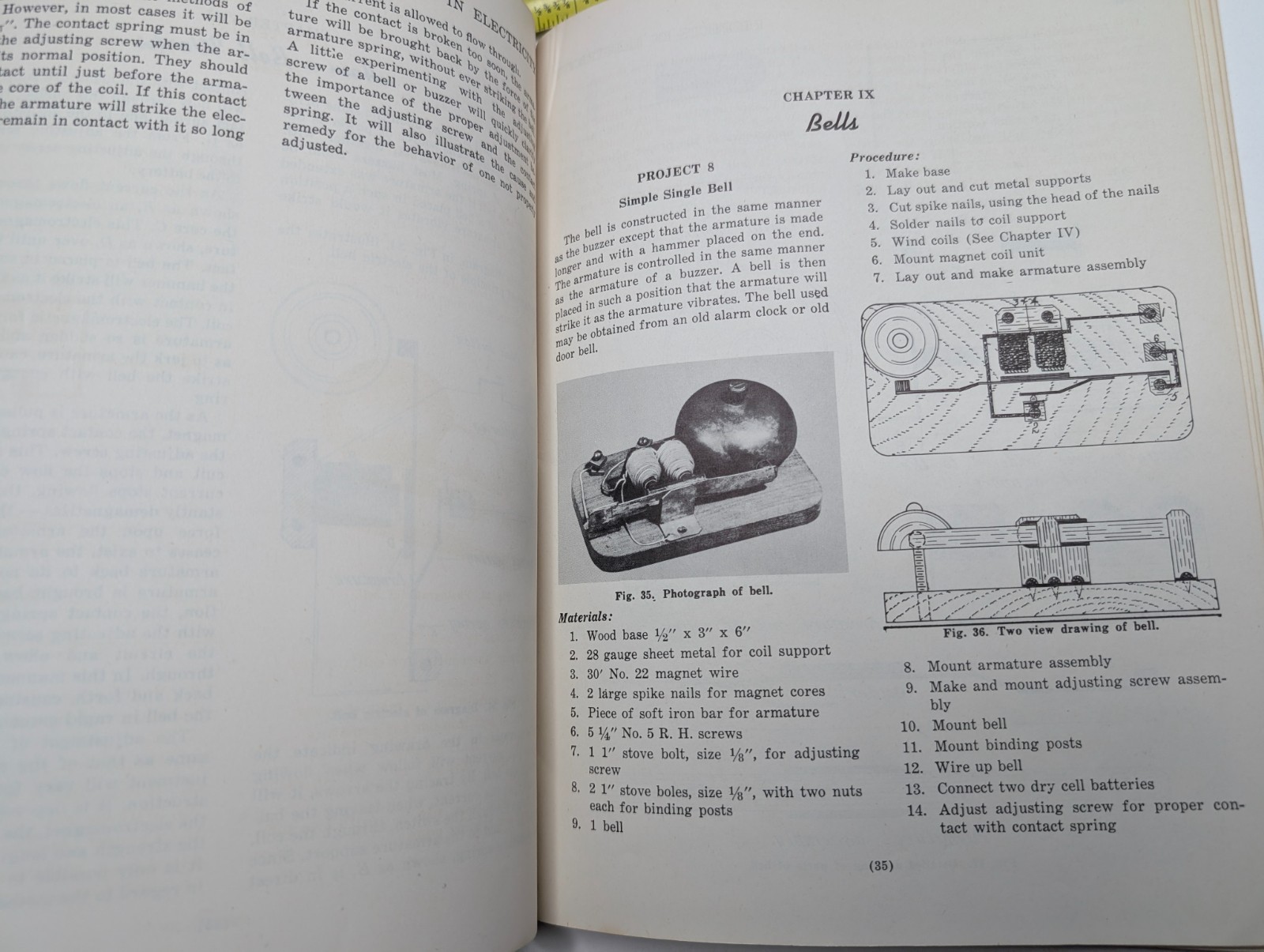 Vtg Teacher Copy Projects in Electricity Book Merle Collings Industrial Arts Lab