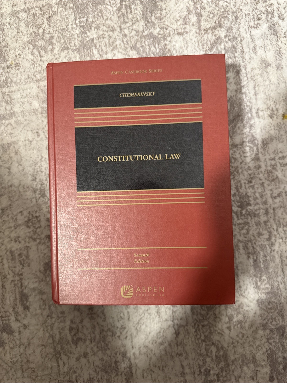 Erwin Chemerinsky Constitutional Law, 7th edition, Aspen Casebook Hardcover