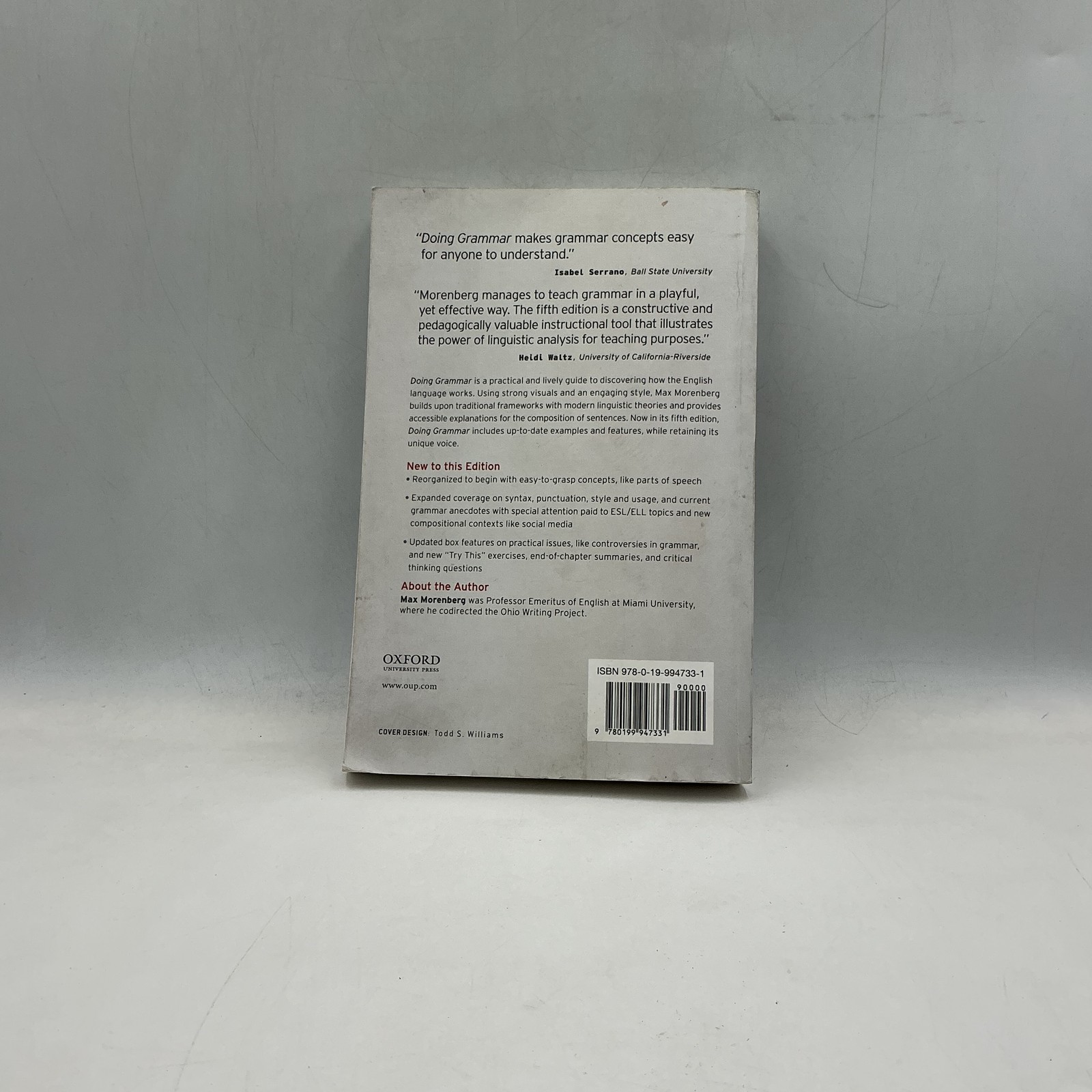 Doing Grammar Max Morenberg Oxford University Press White Trade PB 2014 USA