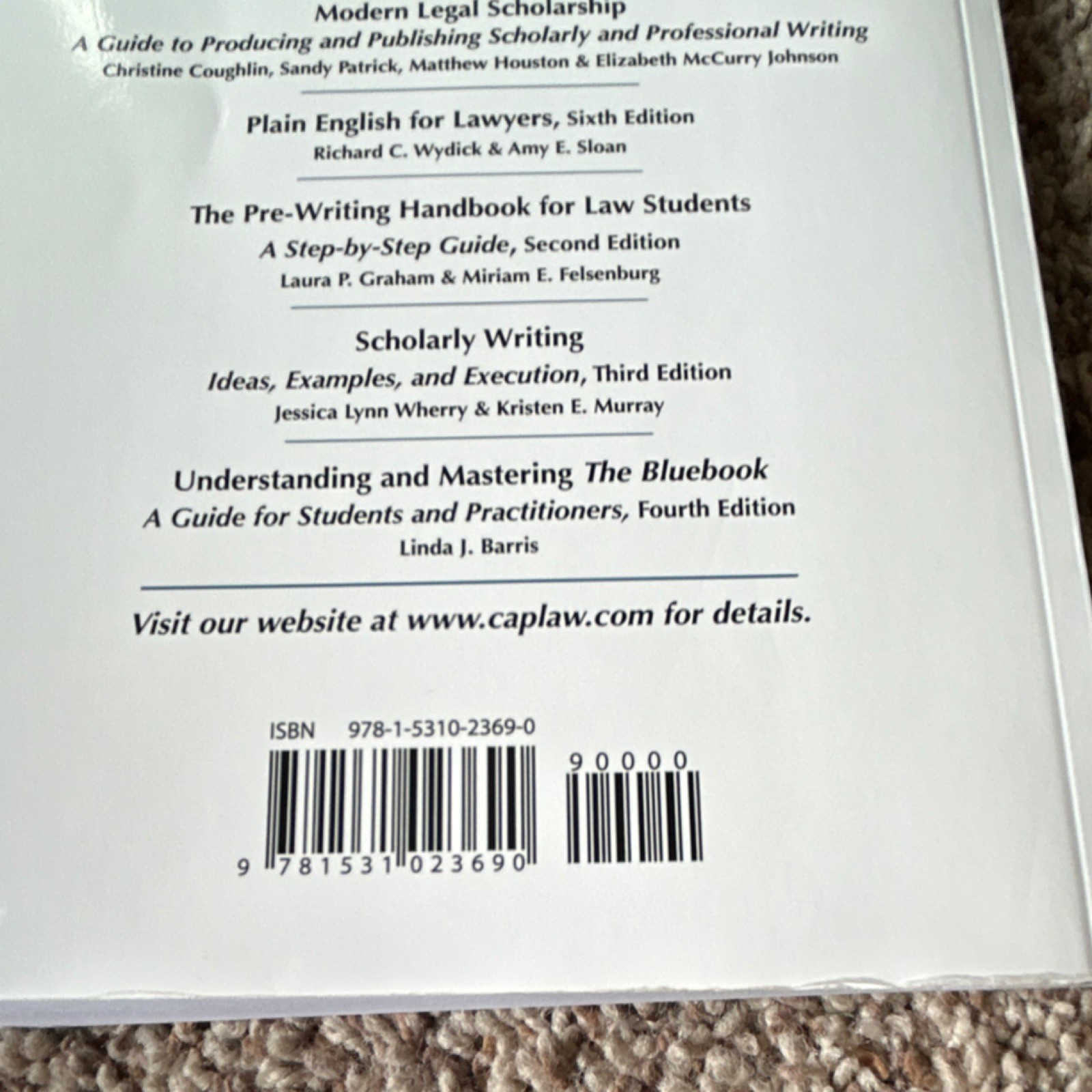 Carolina Academic Press Iowa Legal Research 3rd Ed Edwards Wallace PB