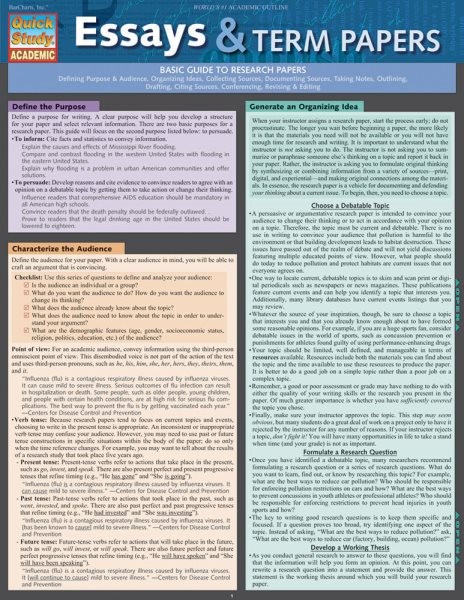 Essays & Term Papers, Paperback by Barcharts, Inc. (COR), Brand New, Free shi…