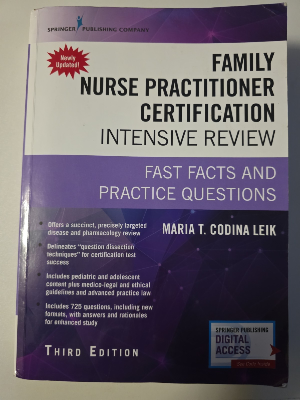Family Nurse Practitioner Certification Intensive Review 3rd Third Edition GOOD